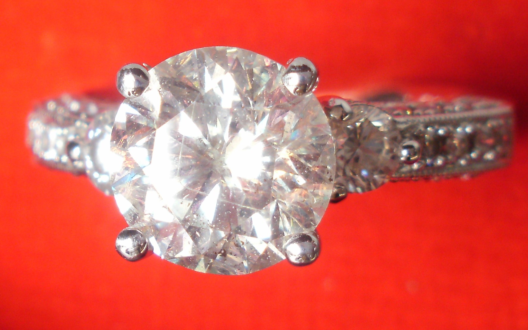 Diamond Ring 2.01ctw, 1.5ct ctr stone, SI/I, 18kt WG
